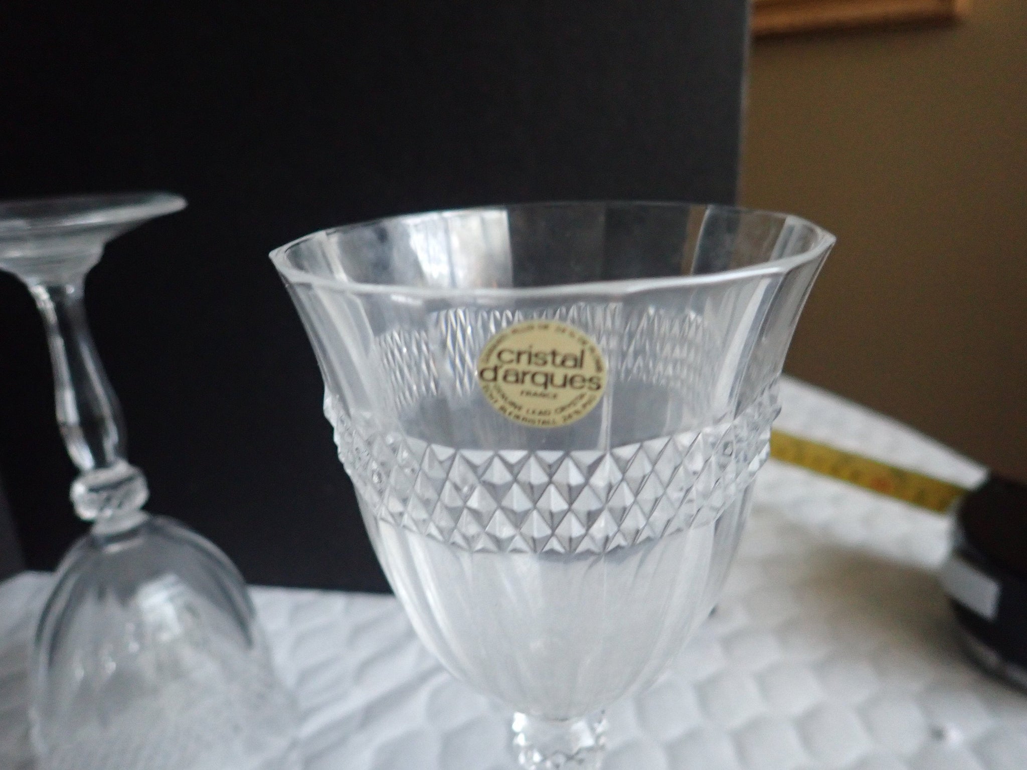 Vintage Lead Crystal Wine Glasses Set of 4 Cristal d' Arques